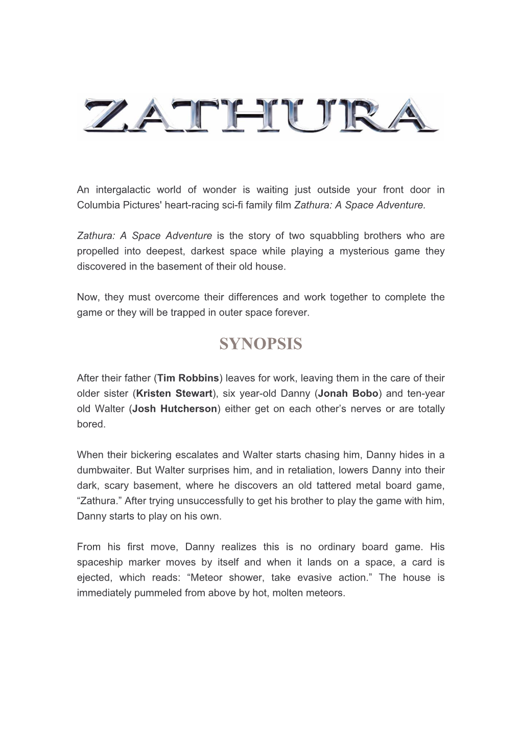 Zathura: a Space Adventure