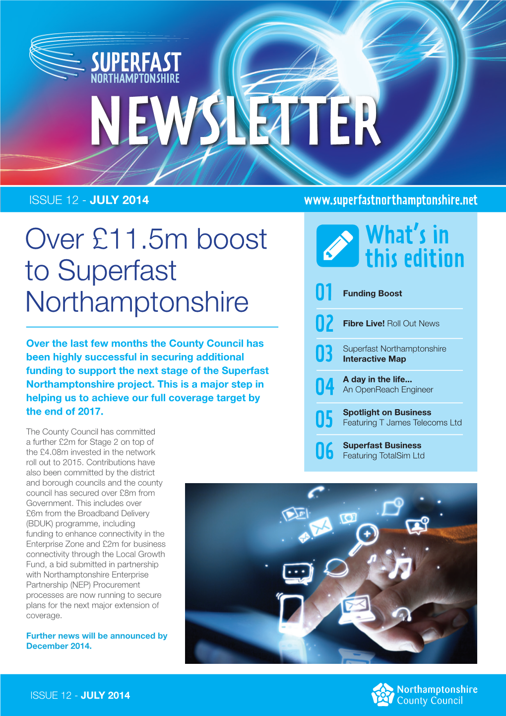 Over £11.5M Boost to Superfast Northamptonshire