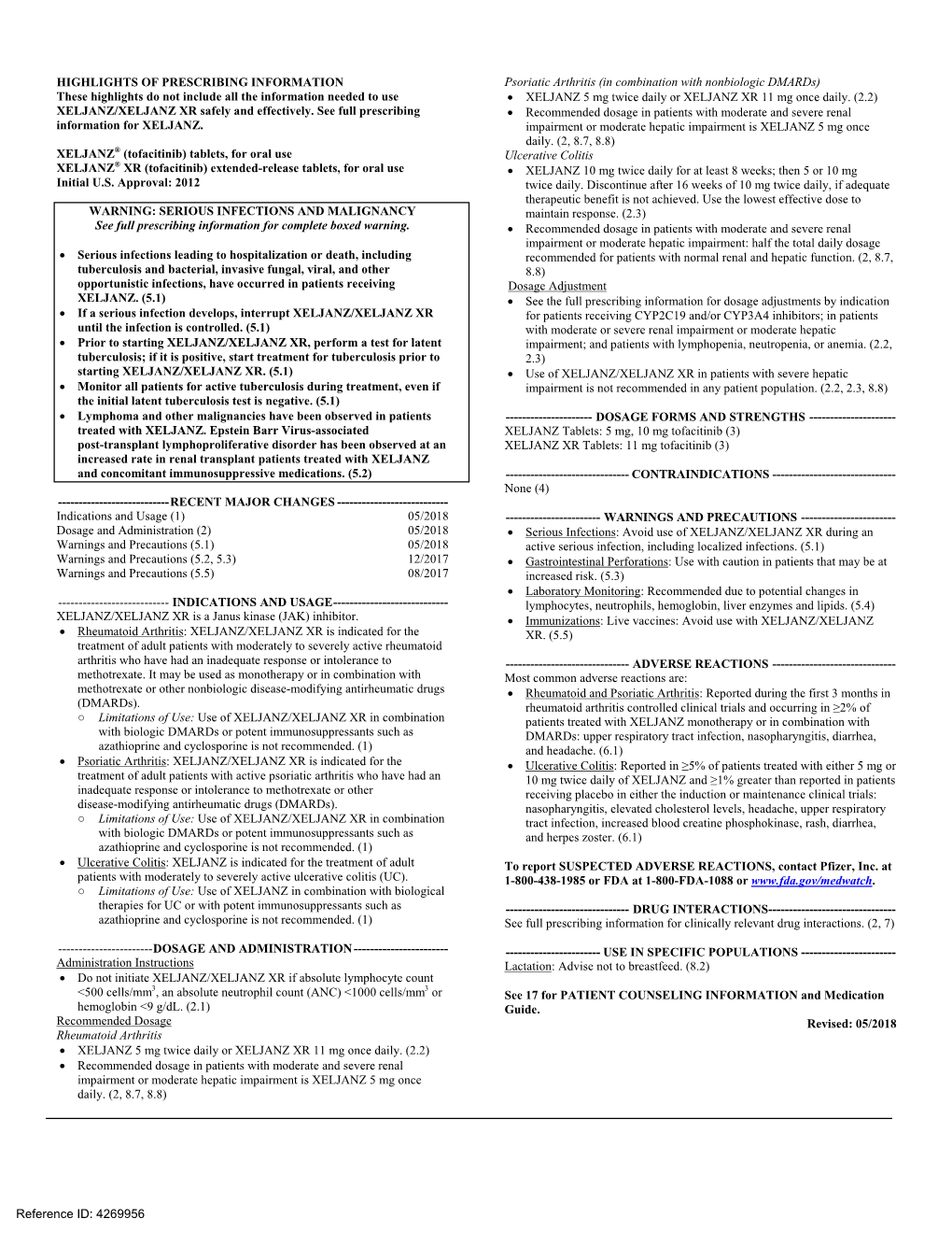 XELJANZ (Tofacitinib)