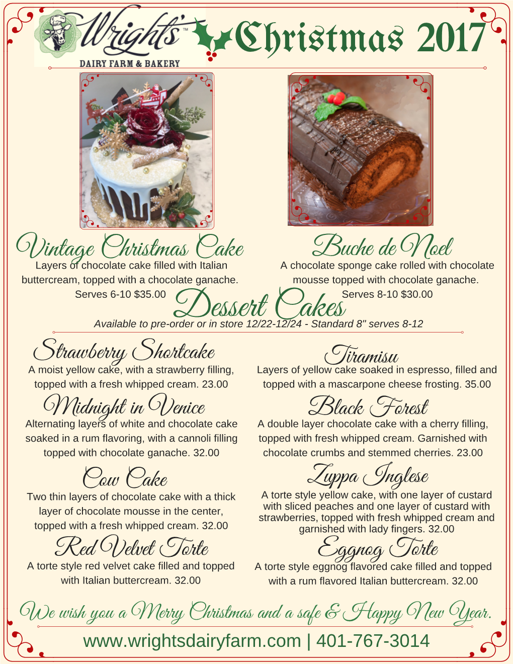 Christmas Menu 2017