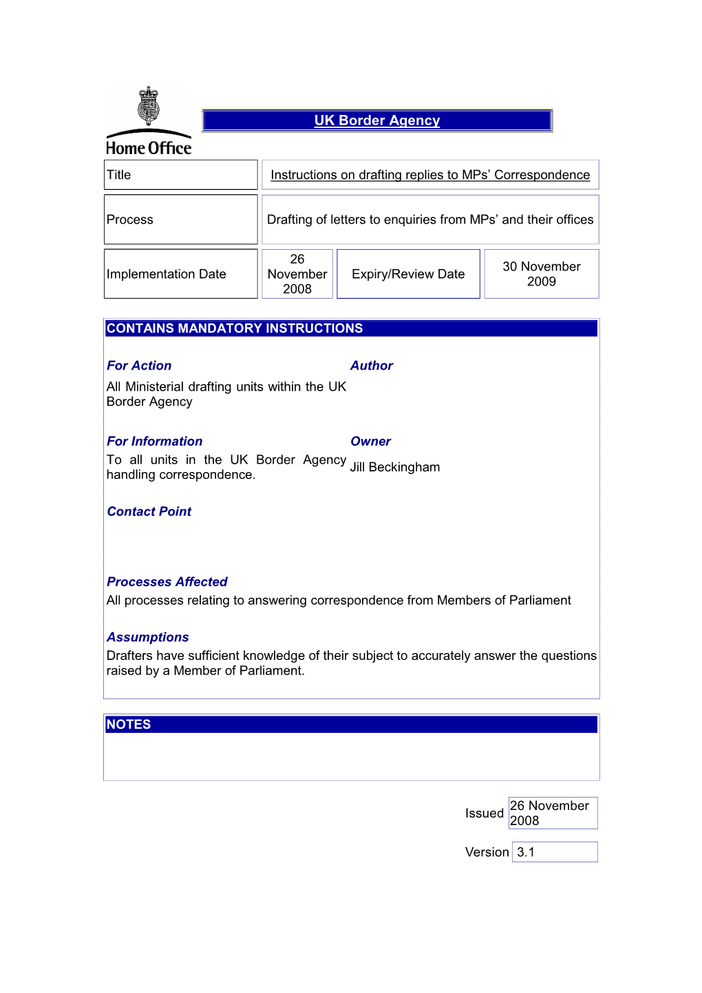 UK Border Agency