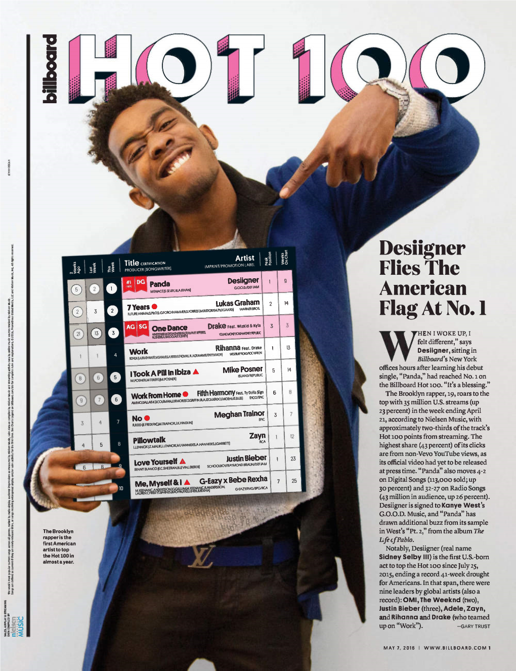 Desiigner Flies the American Flag at No. 1