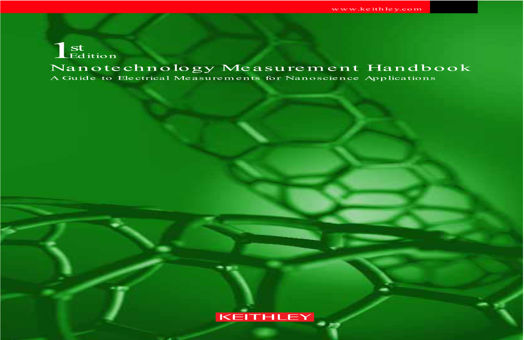 Nanotechnology Measurement Handbook a Guide to Electrical Measurements for Nanoscience Applications Nanotechnology Measurement Handbook Nanotechnology