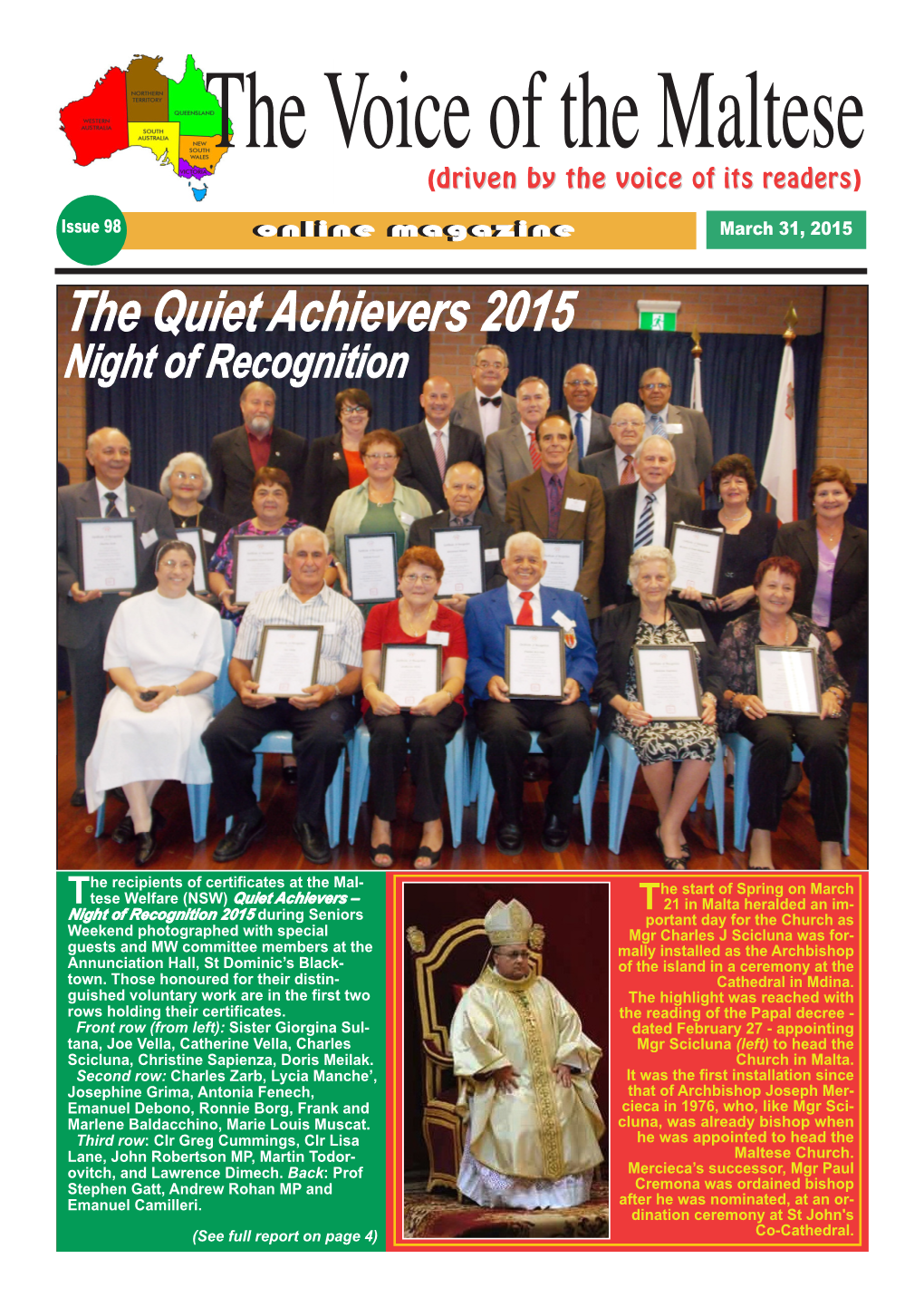 The Quiet Achievers 2015 Night of Recognition