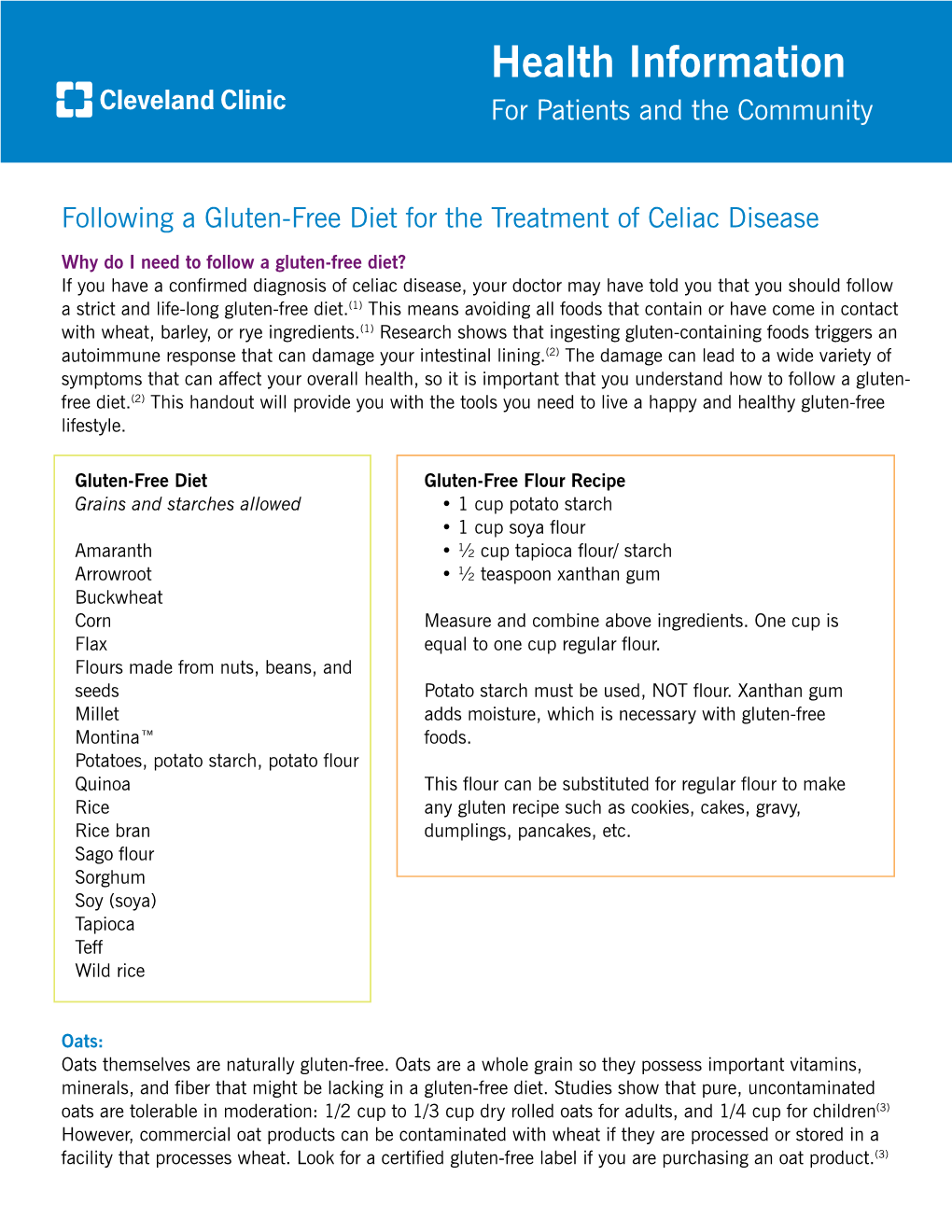 Download Our Guide for Celiac Patients to Following A