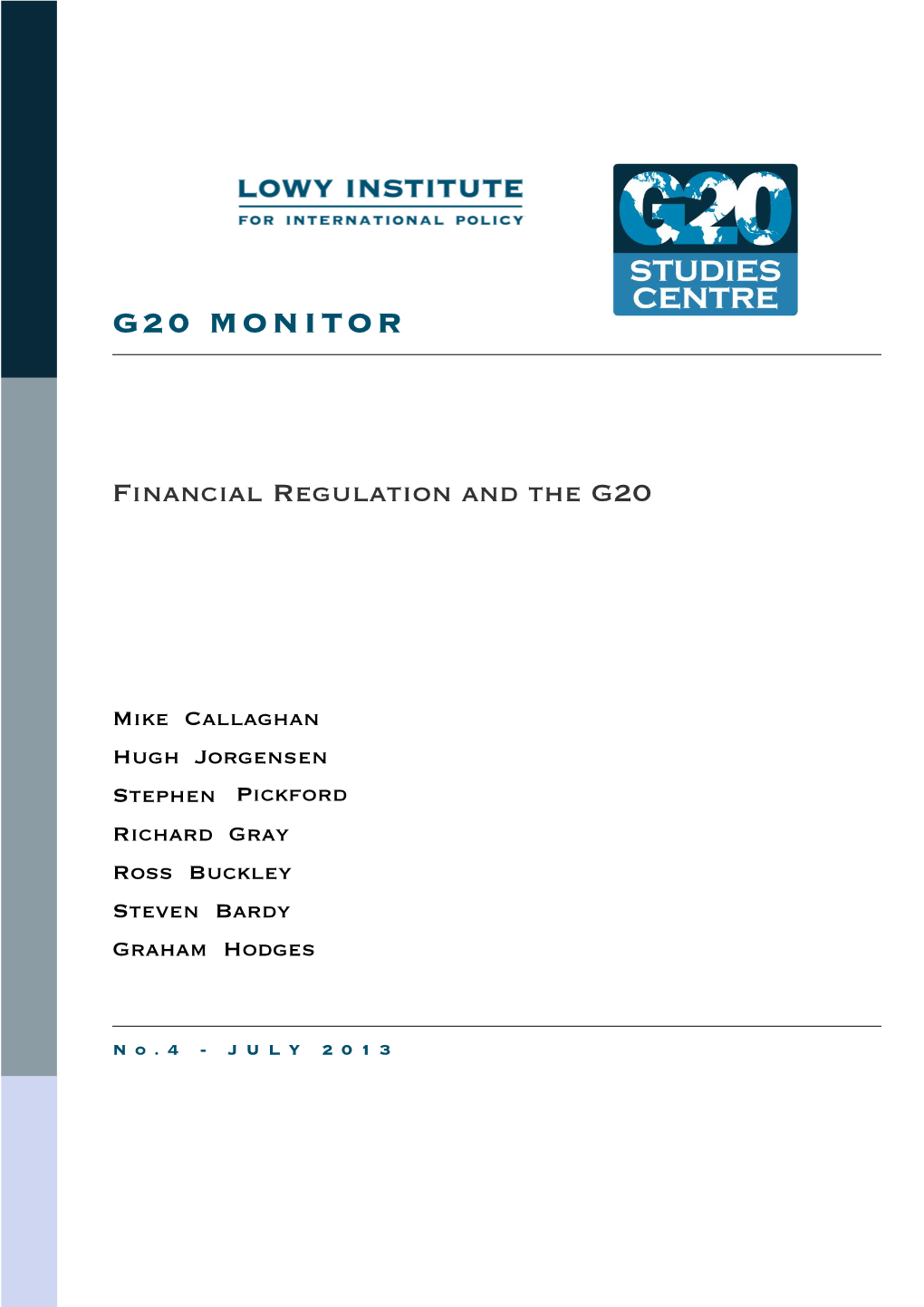 Financial Regulation and the G20
