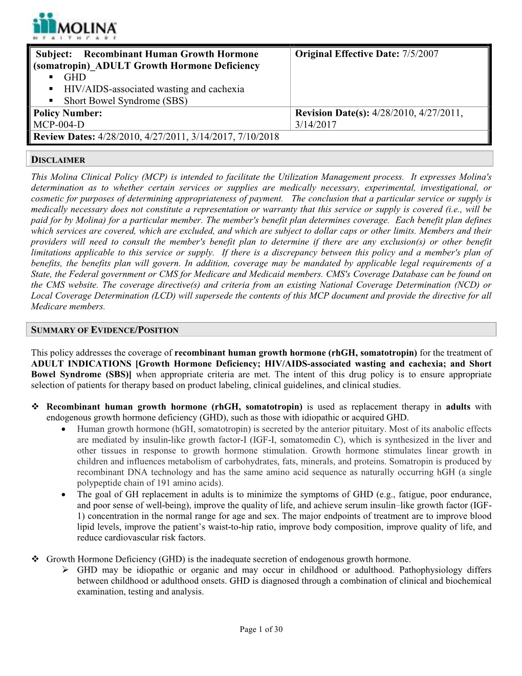 Somatropin Adult Mcp004d