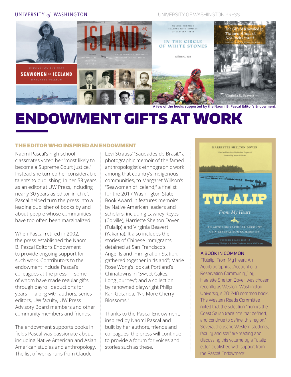 Endowment Gifts at Work