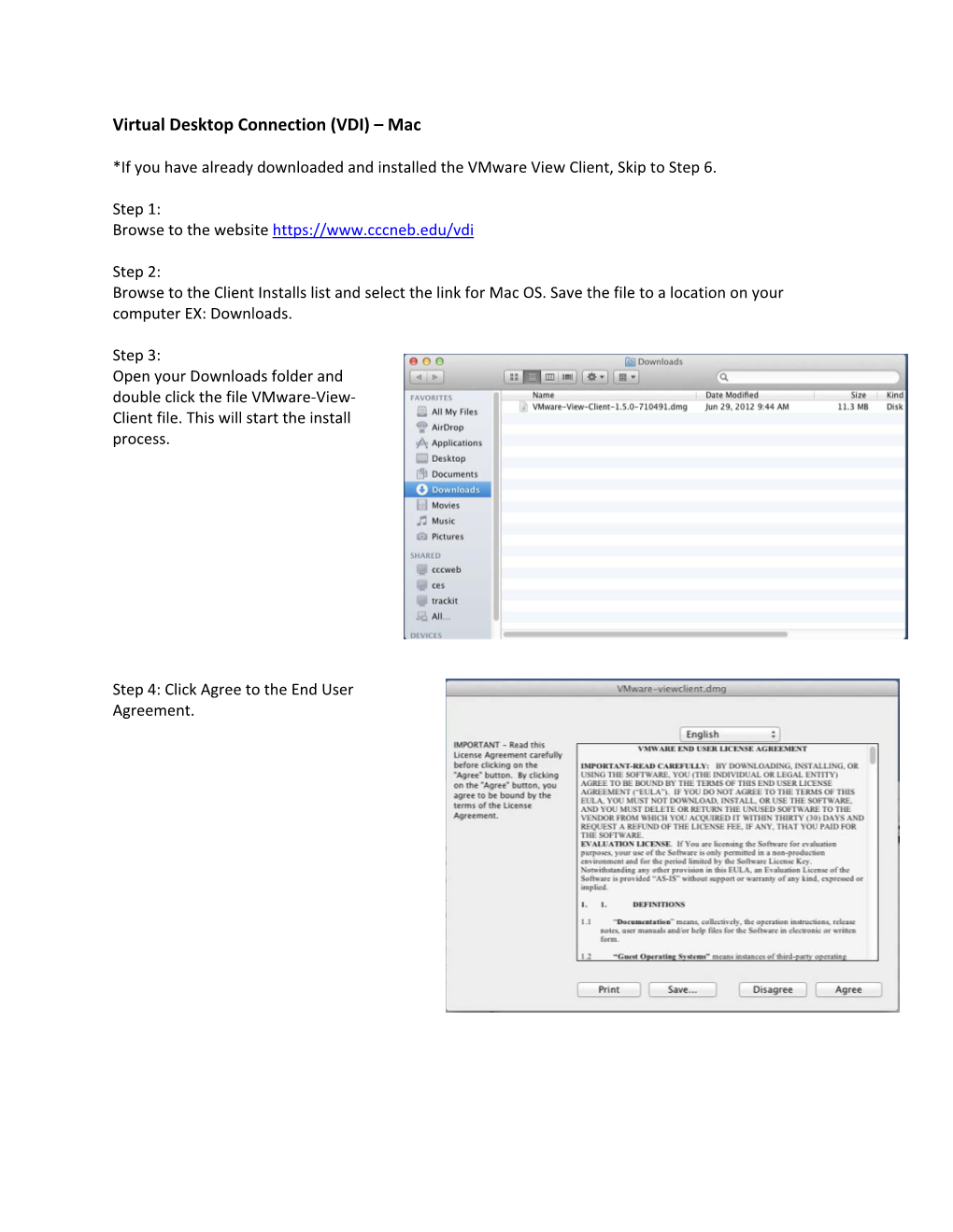 Virtual Desktop Connection (VDI) – Mac