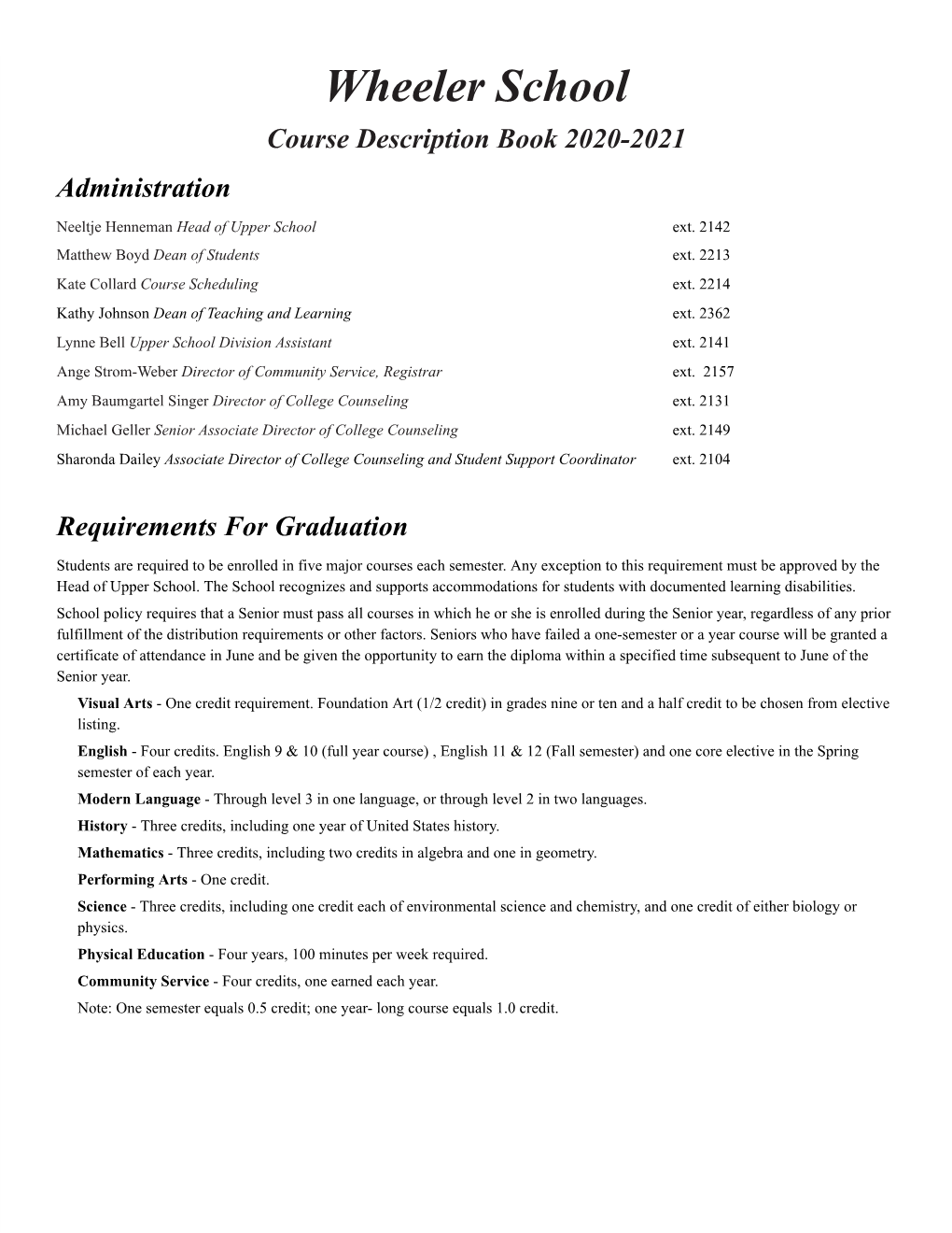 Course Description Book 2020-2021 Administration