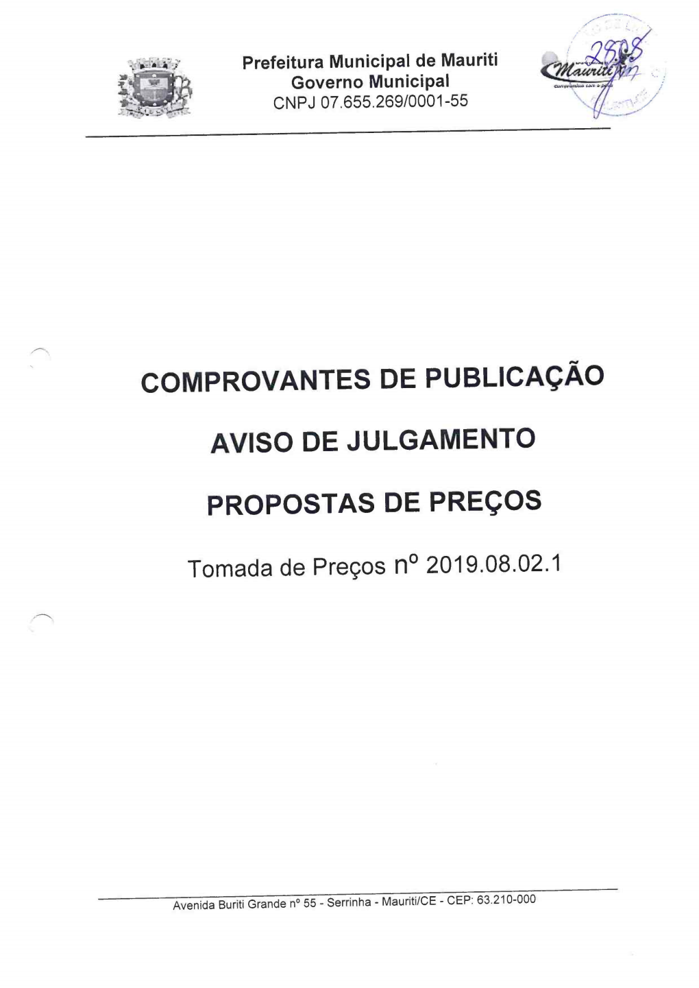 Comprovante De Publicação