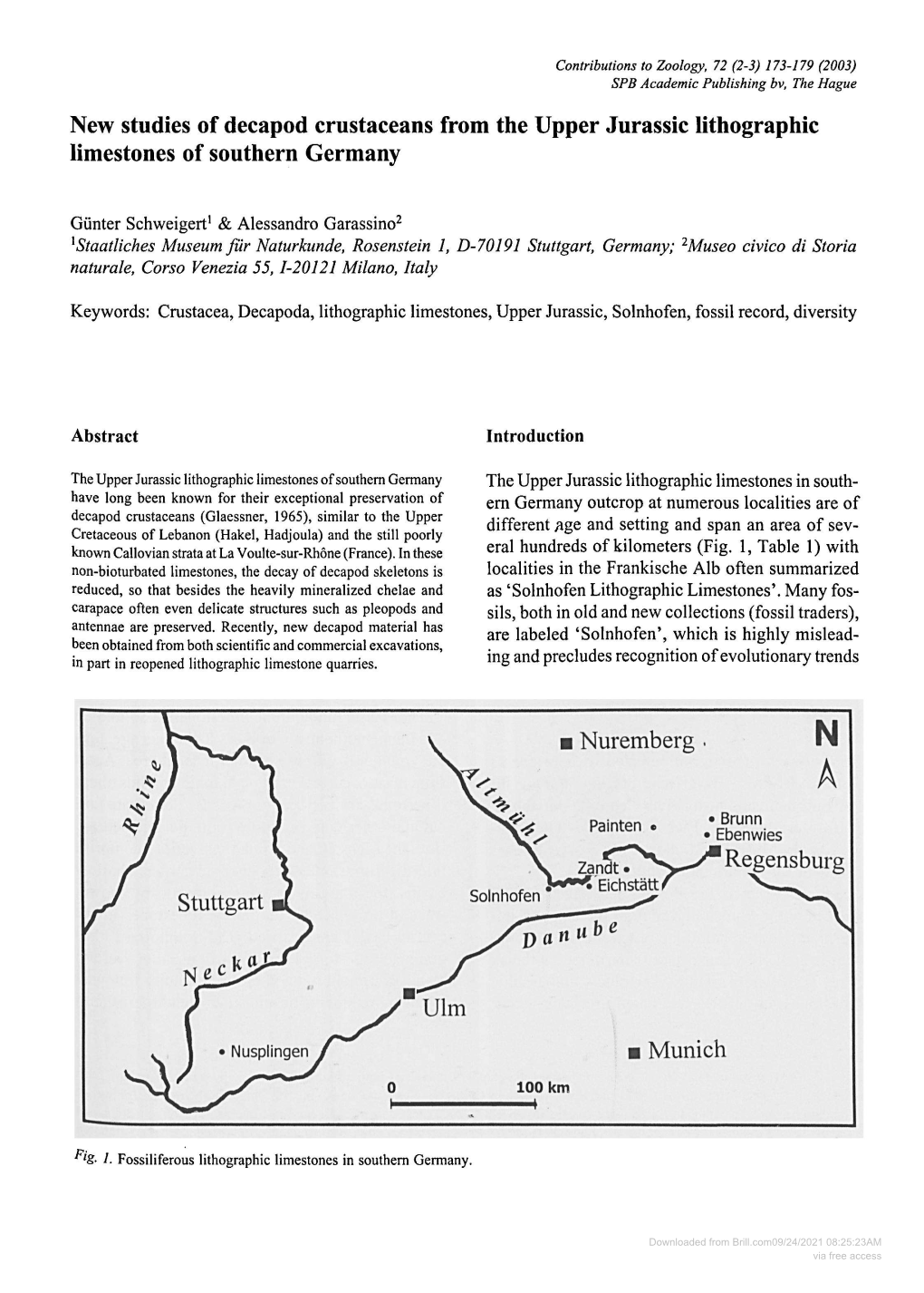 New Studies of Decapod Crustaceans from the Upper Jurassic Lithographic Limestones of Southern Germany