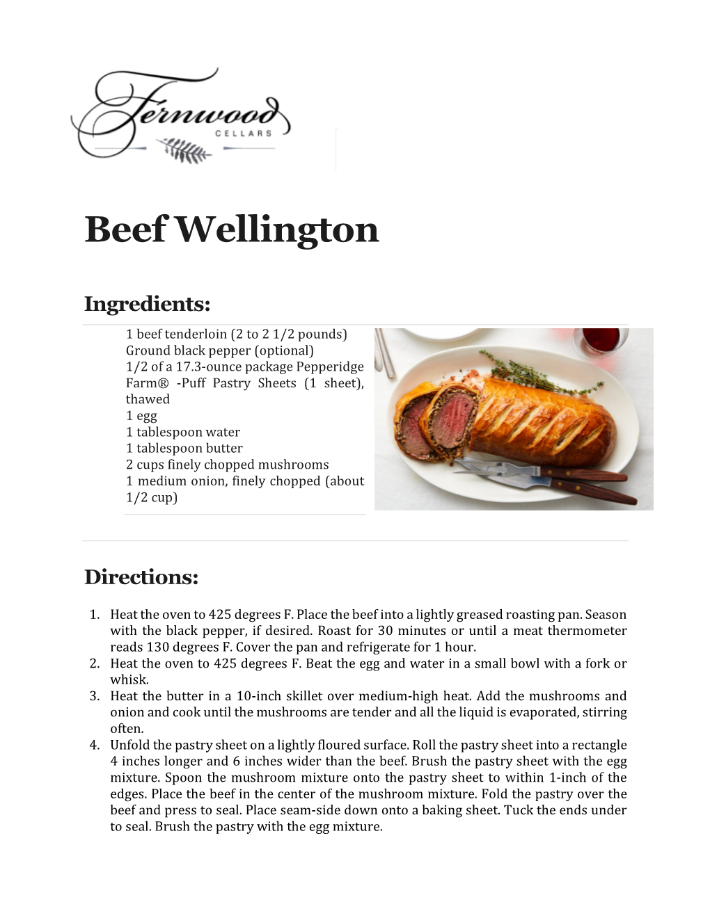 Beef Wellington