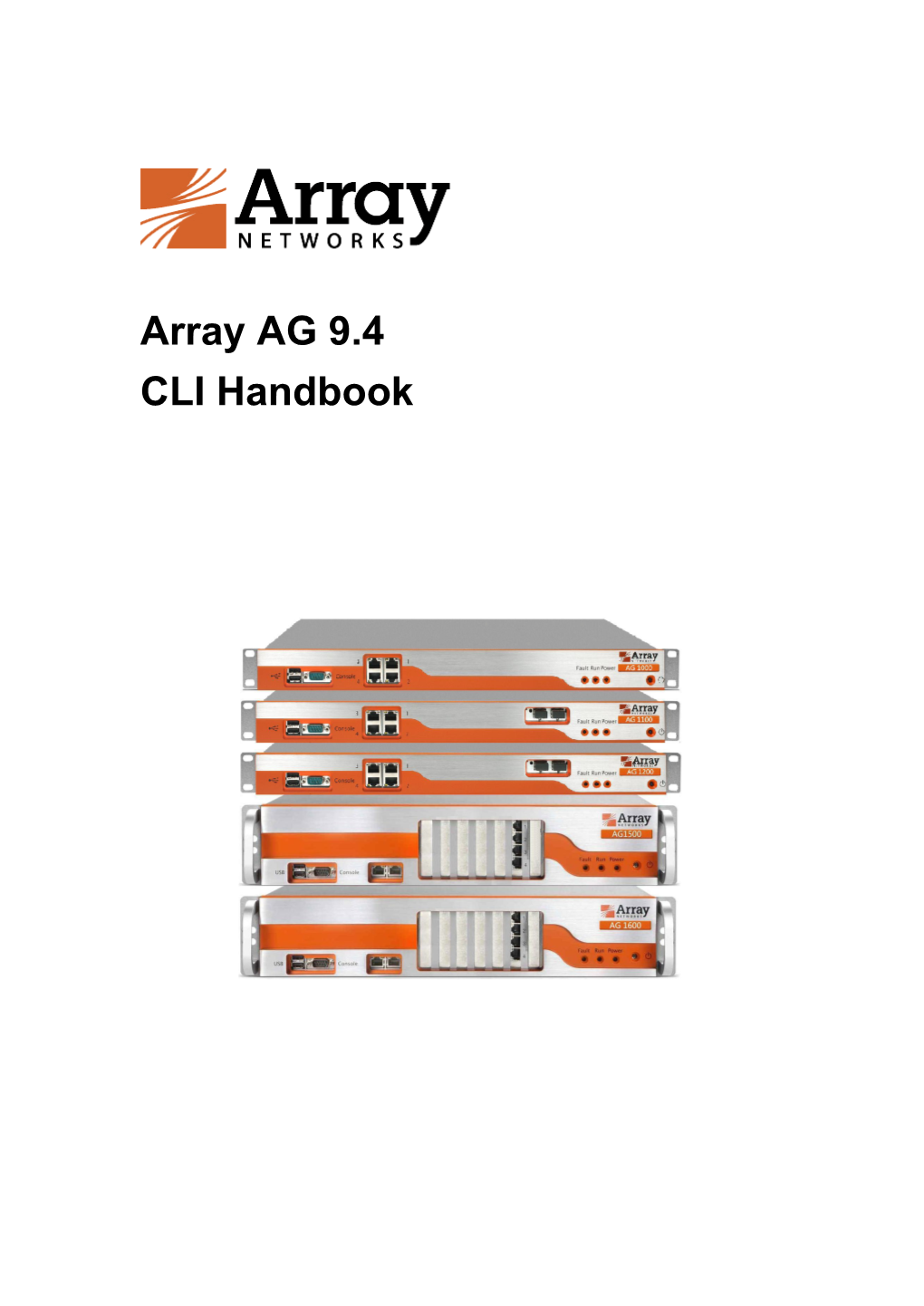 Array AG 9.4 CLI Handbook