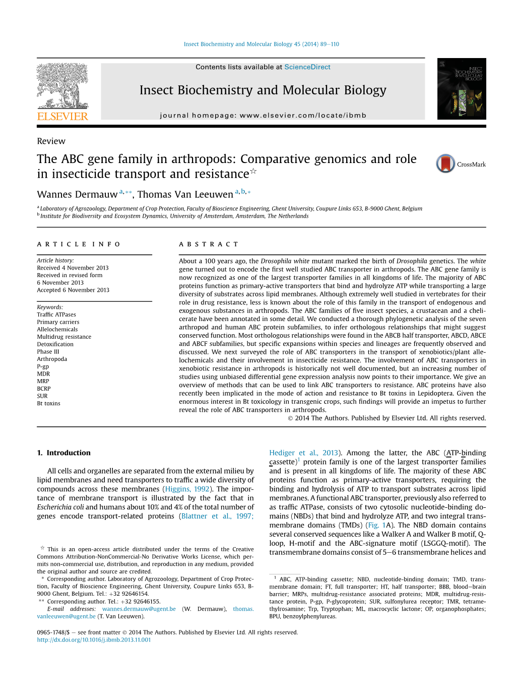 Insect Biochemistry and Molecular Biology 45 (2014) 89E110