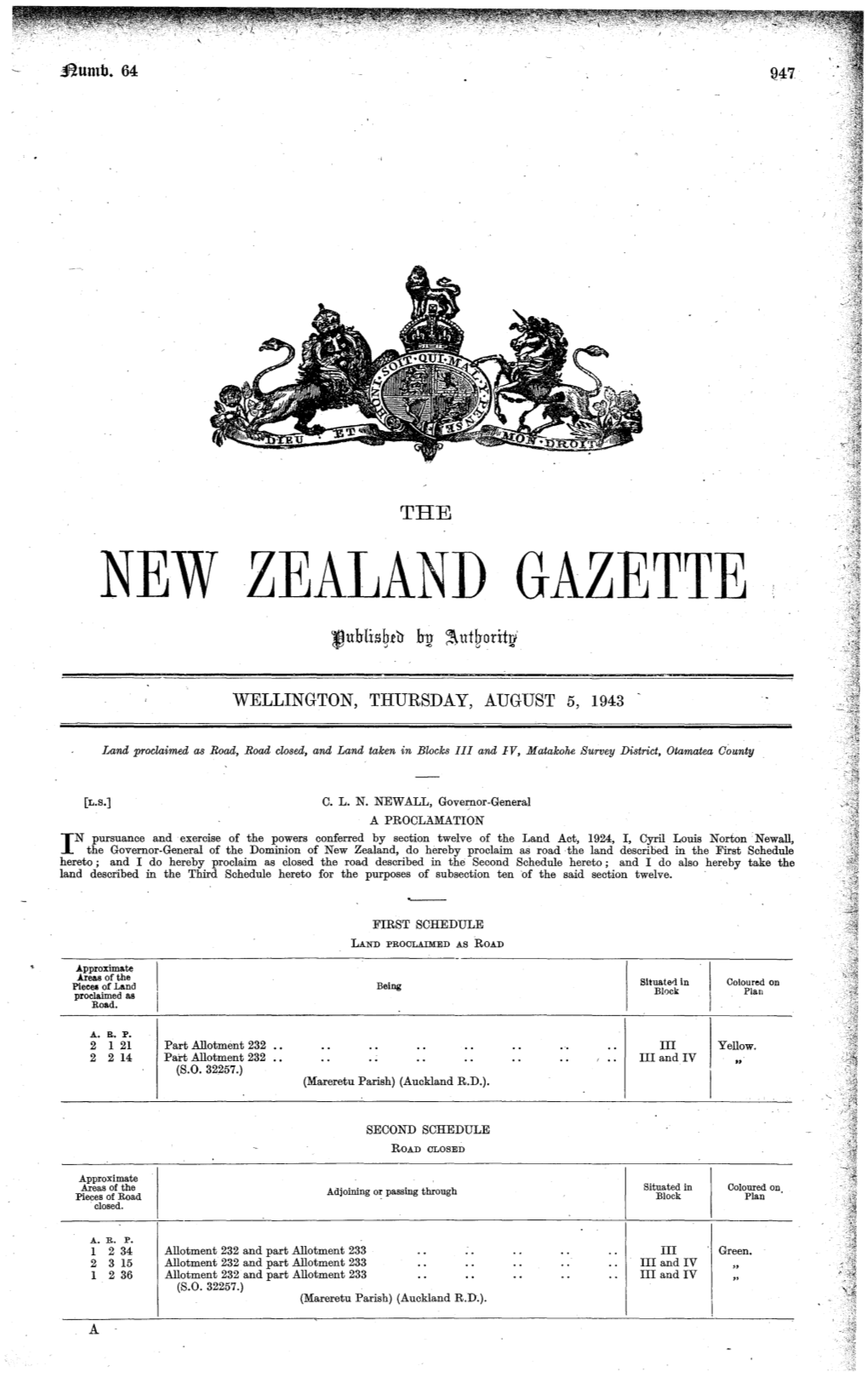 NEW ZEALAND GAZETTE Juhlisgtb by ~Ttt~Orit!F