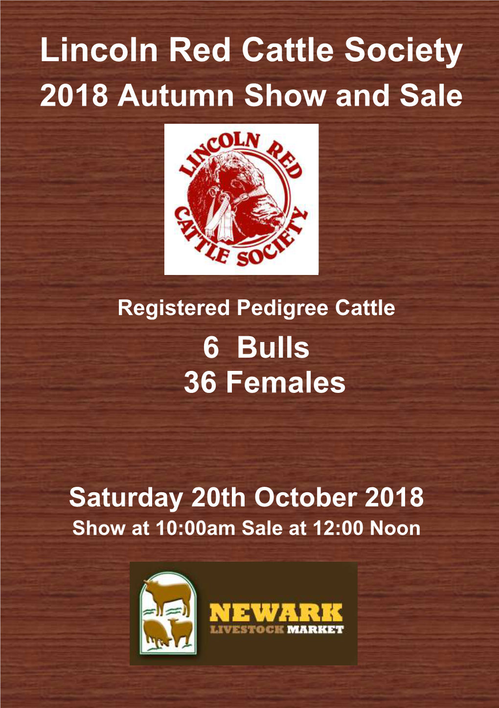 Lincoln Red Cattle Society 2018 Autumn Show and Sale