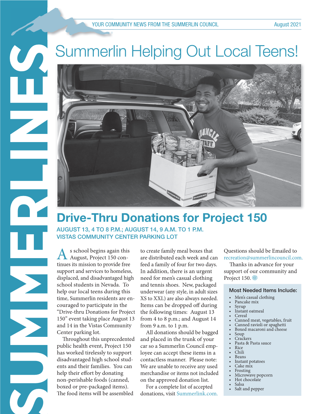 Summerlin Helping out Local Teens!