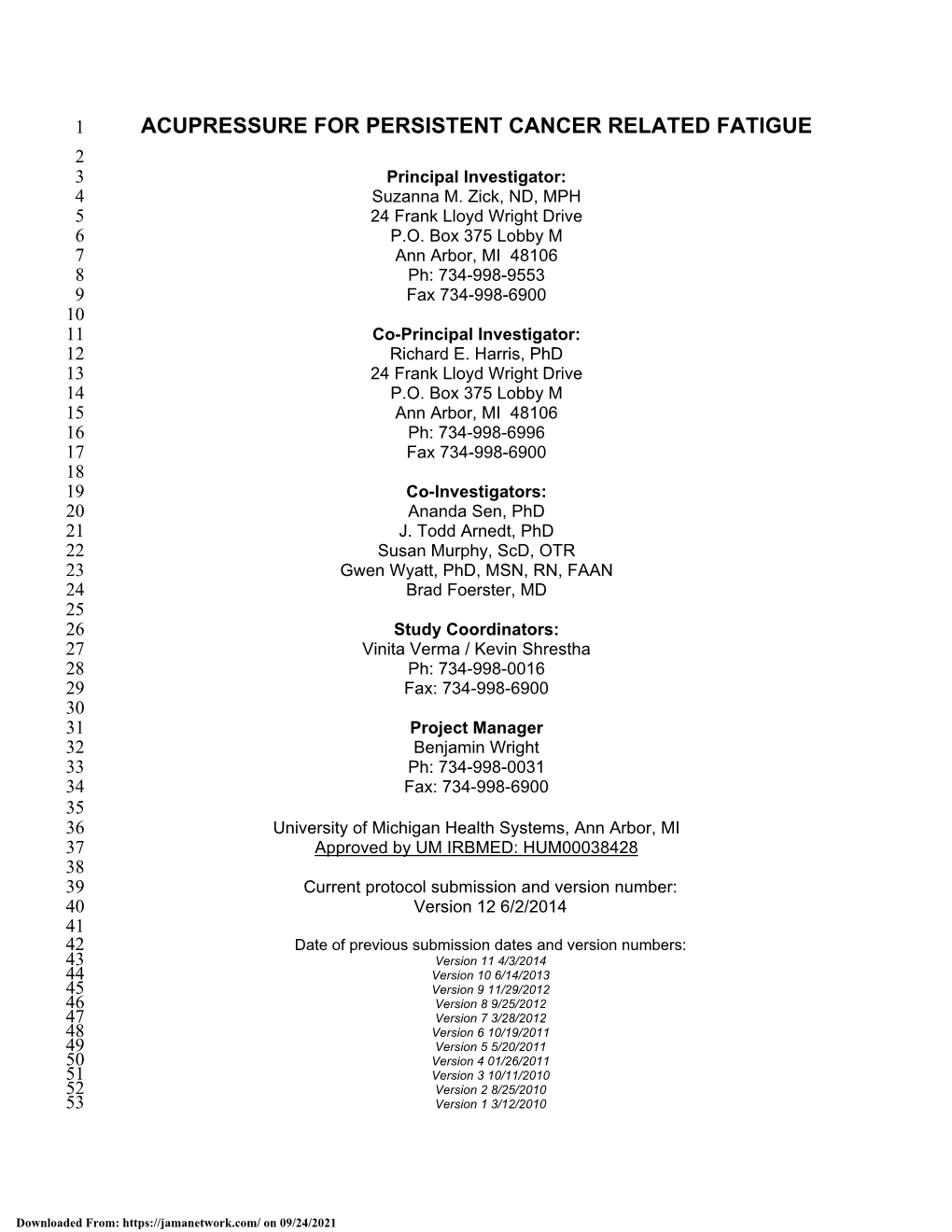 Investigation of 2 Types of Self-Administered Acupressure for Persistent Cancer-Related Fatigue in Breast Cancer Survivors