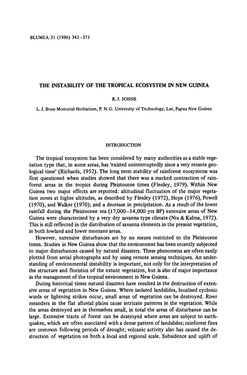 Of Vegetation in New Isolated Landslides, Localised Cyclonic