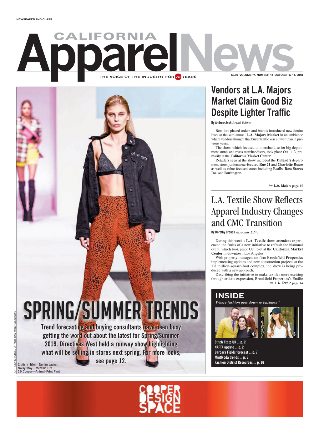 California Apparel News October 5–11, 2018 Apparelnews.Net