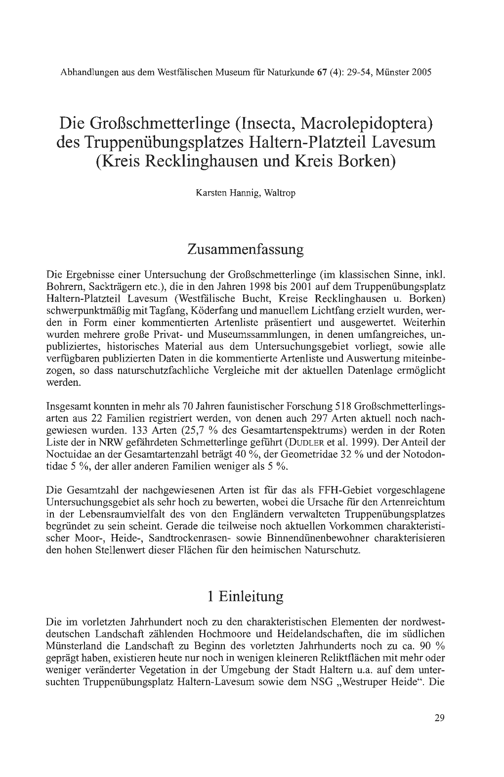 Des Truppenübungsplatzes Haltern-Platzteil Lavesum (Kreis Recklinghausen Und Kreis Borken)