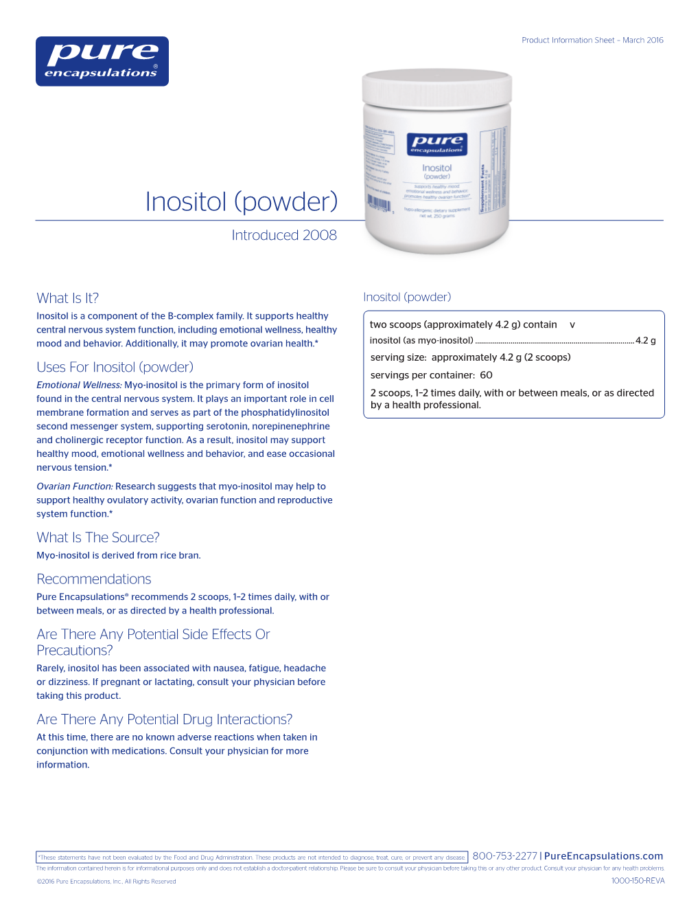 Inositol (Powder) Introduced 2008