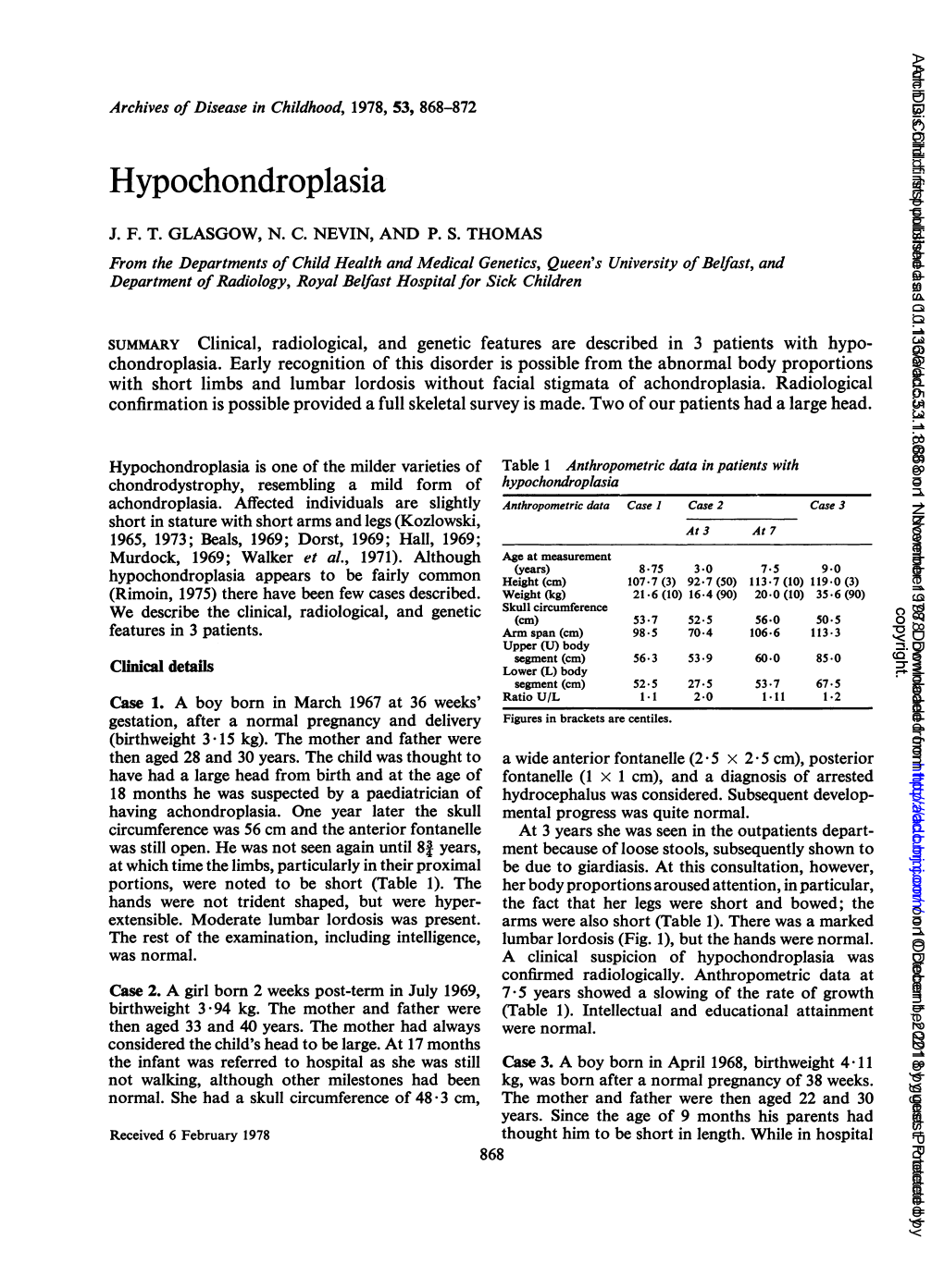 Hypochondroplasia