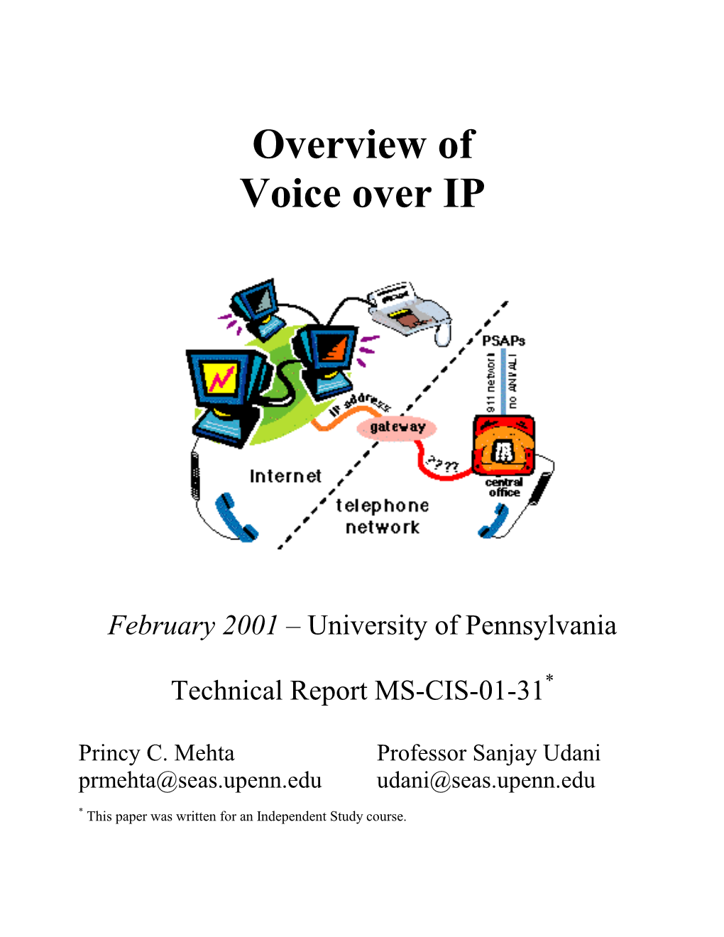 Overview of Voice Over IP