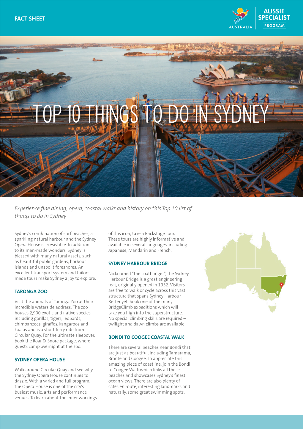 Top 10 Things to Do in Sydney