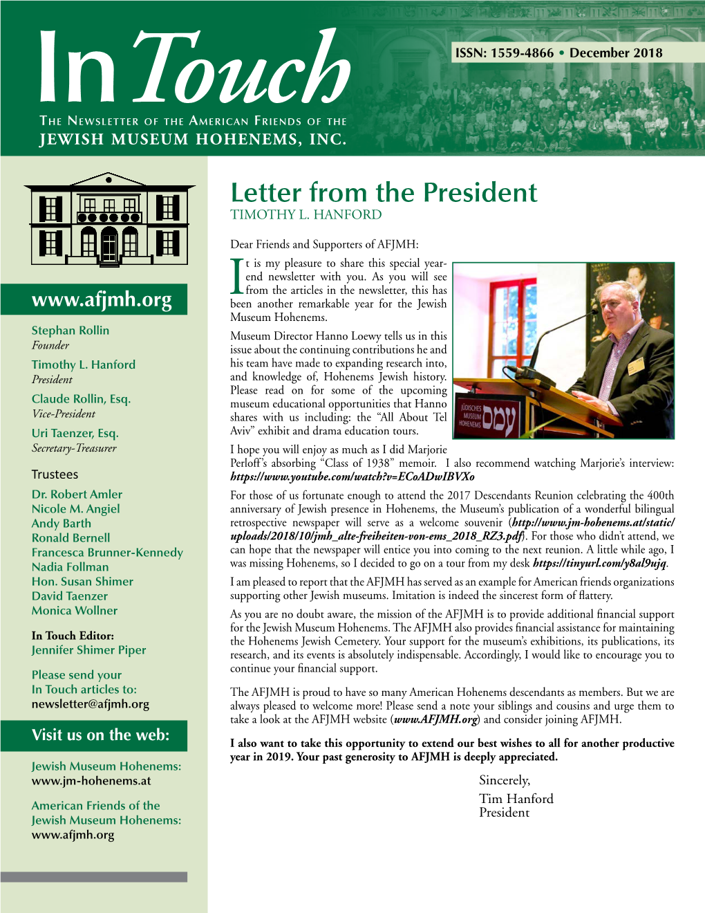 2018 12 AFJM Newsletter (Pdf)