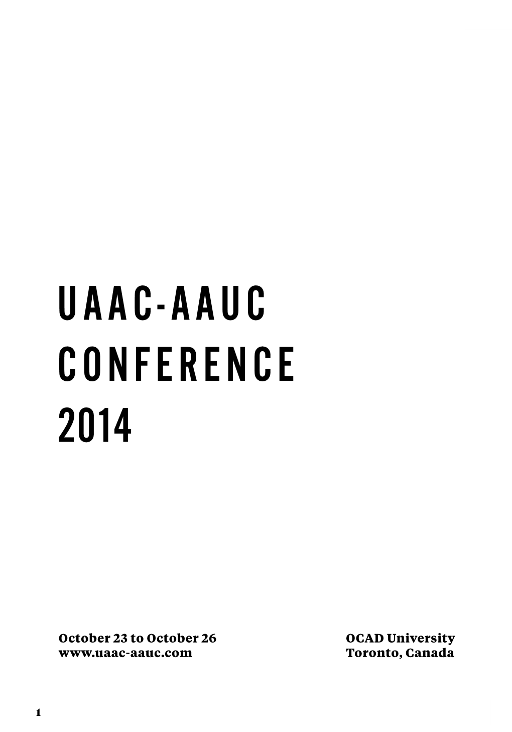 Uaac-Aauc Conference 2014