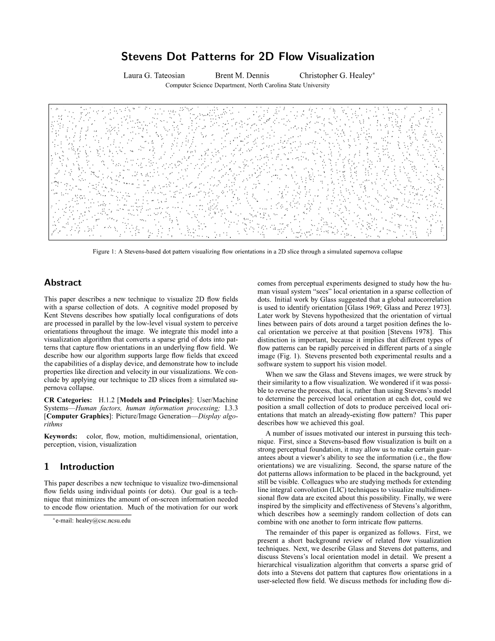 Stevens Dot Patterns for 2D Flow Visualization