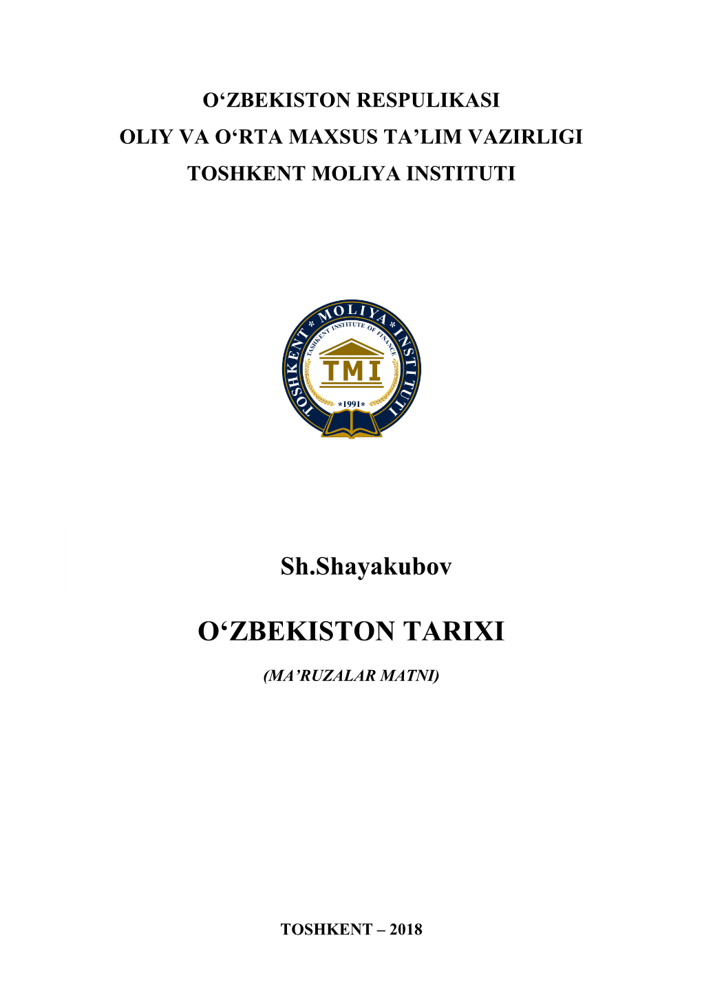 Oʻzbekiston Tarixi