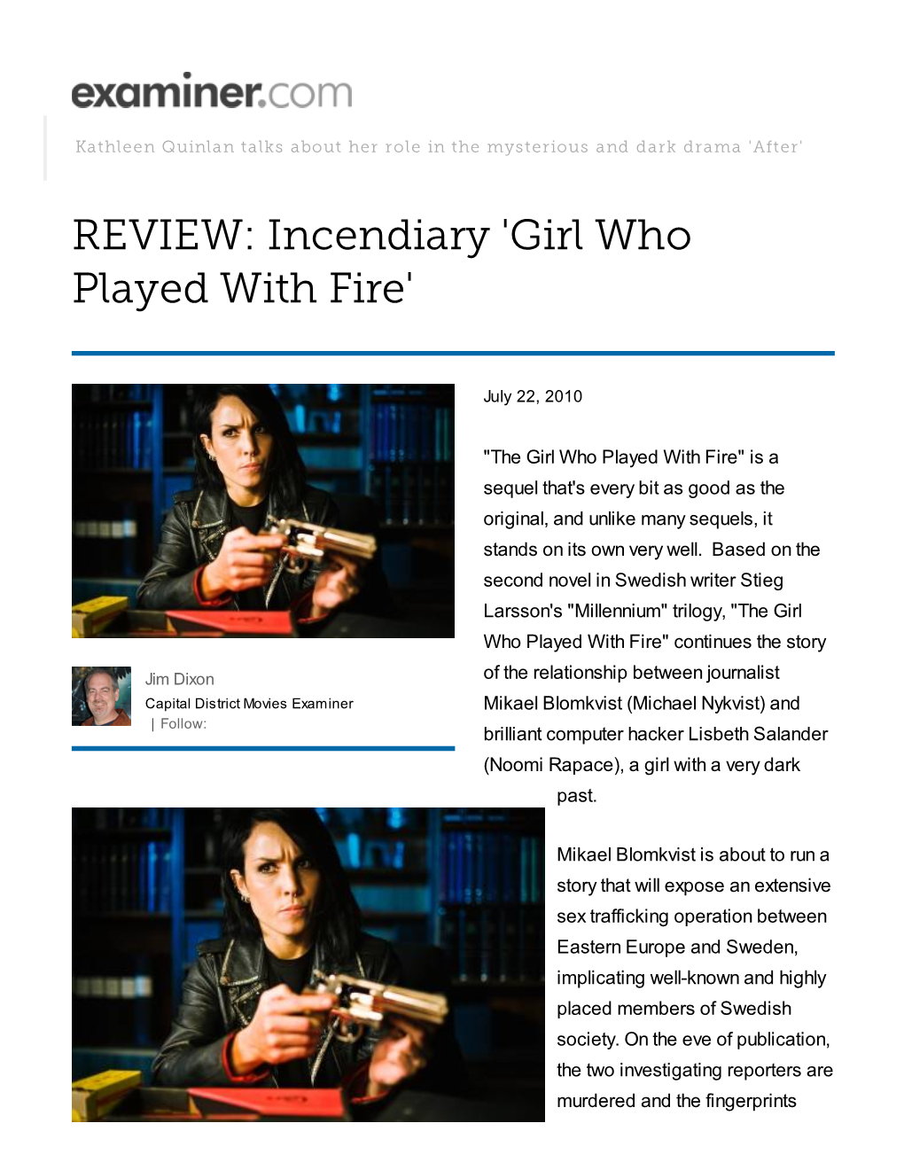 Incendiary 'Girl Who Played with Fire'