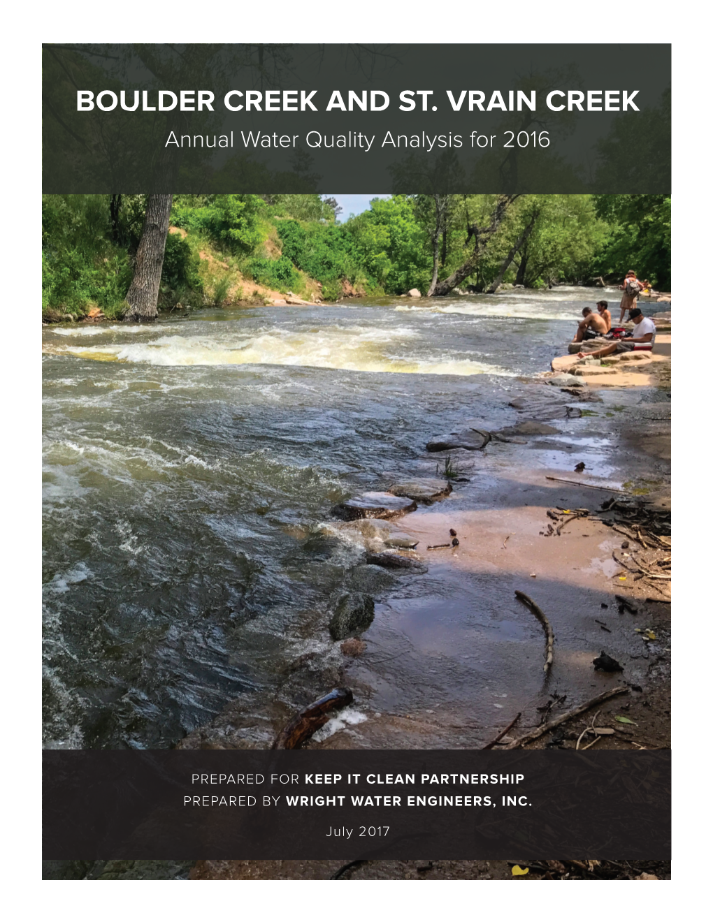 BOULDER CREEK and ST. VRAIN CREEK Annual Water Quality Analysis for 2016
