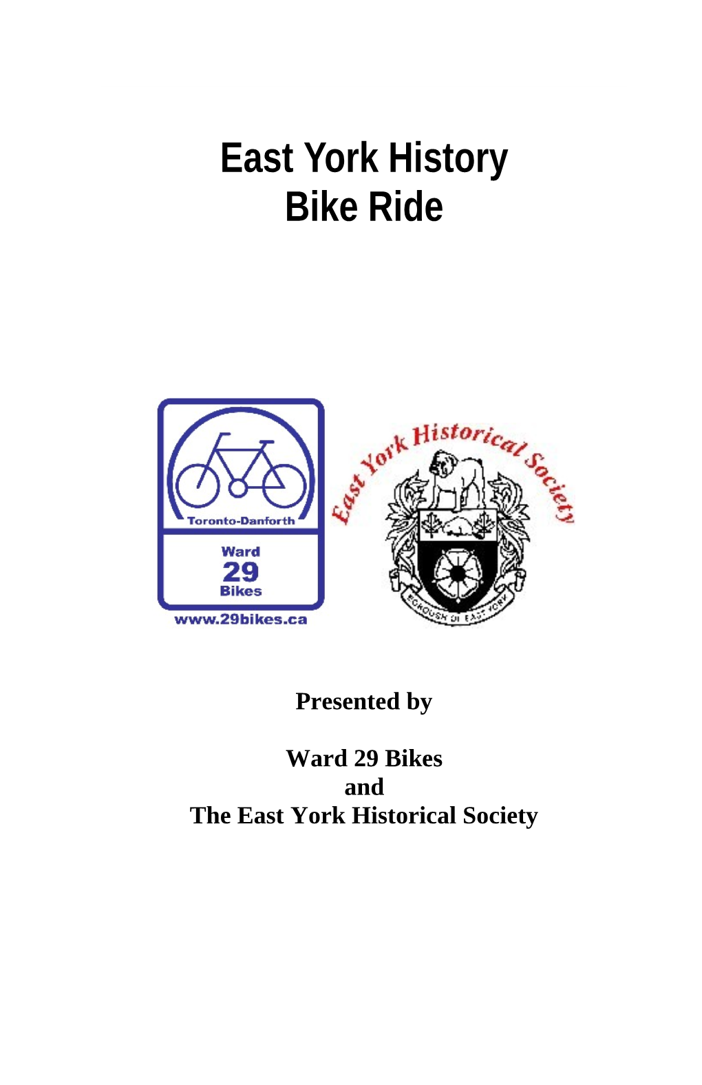 East York History Bike Ride