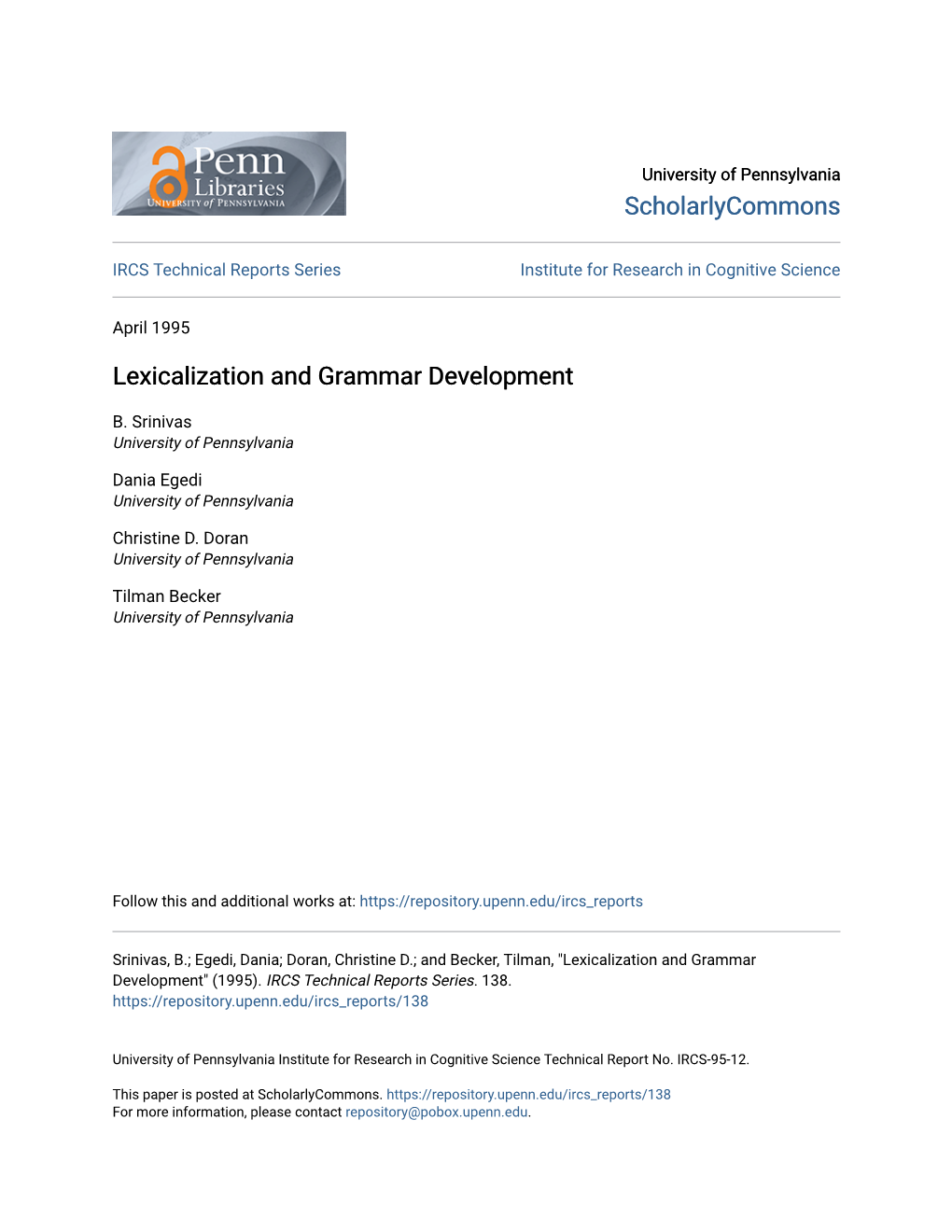 Lexicalization and Grammar Development