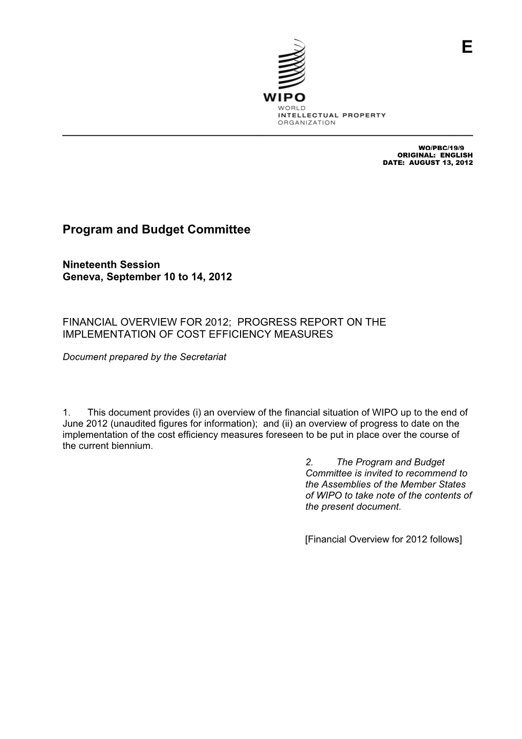 Program and Budget Committee