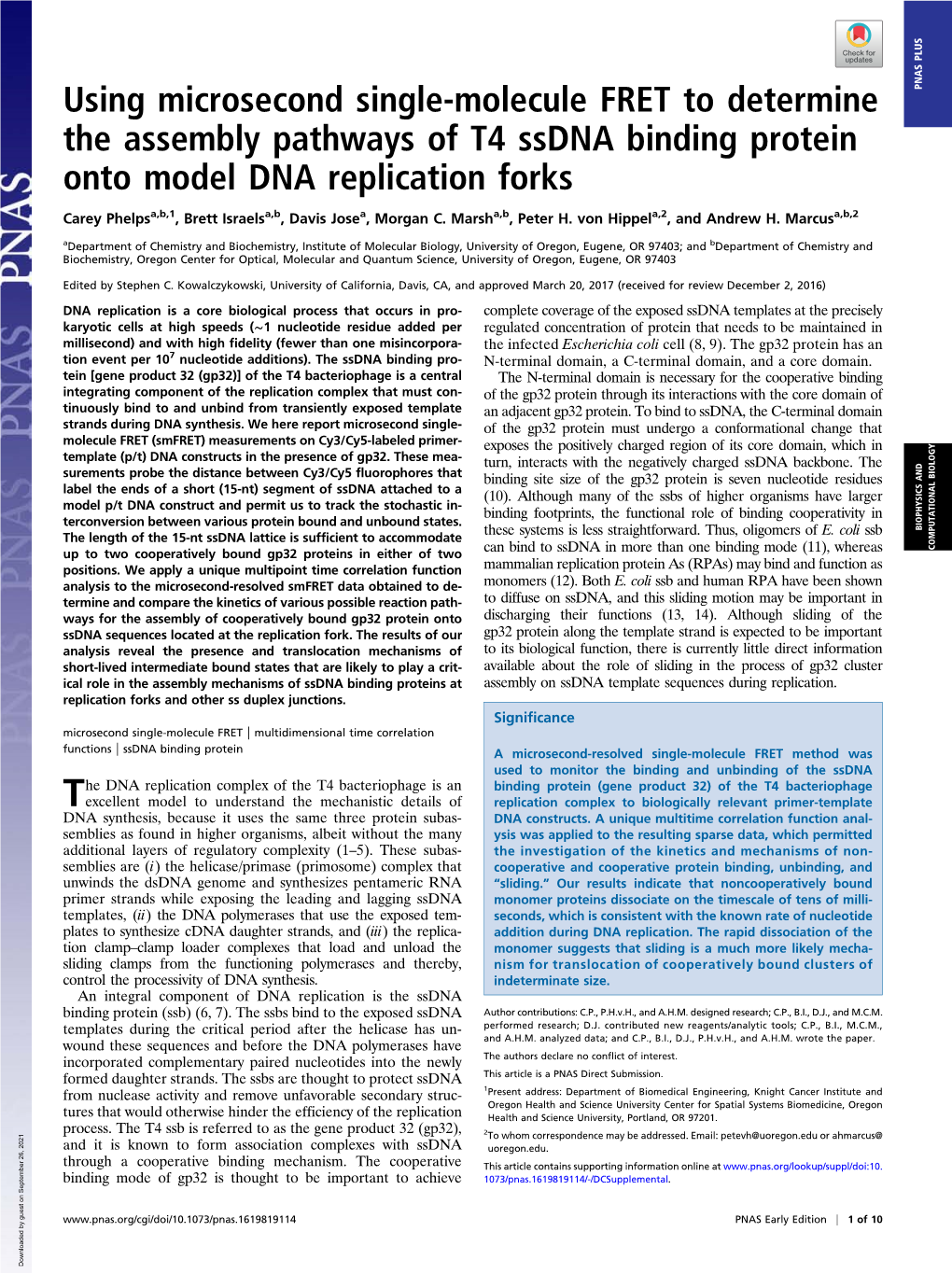 Using Microsecond Single-Molecule FRET to Determine the Assembly