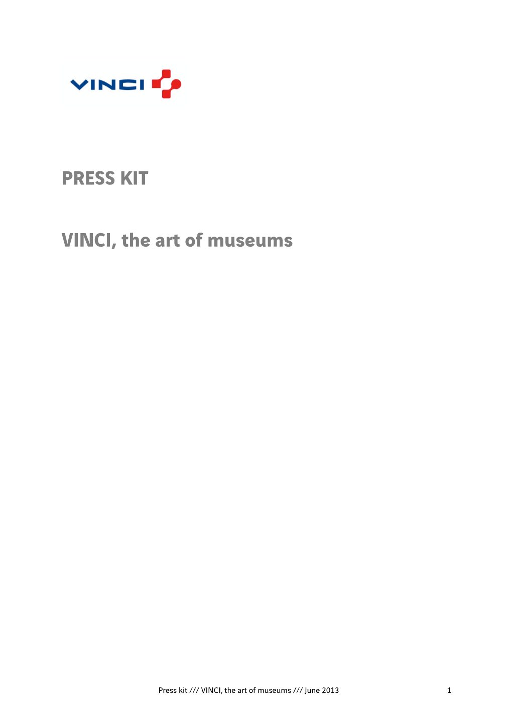 Press Kit: VINCI, the Art of Museums