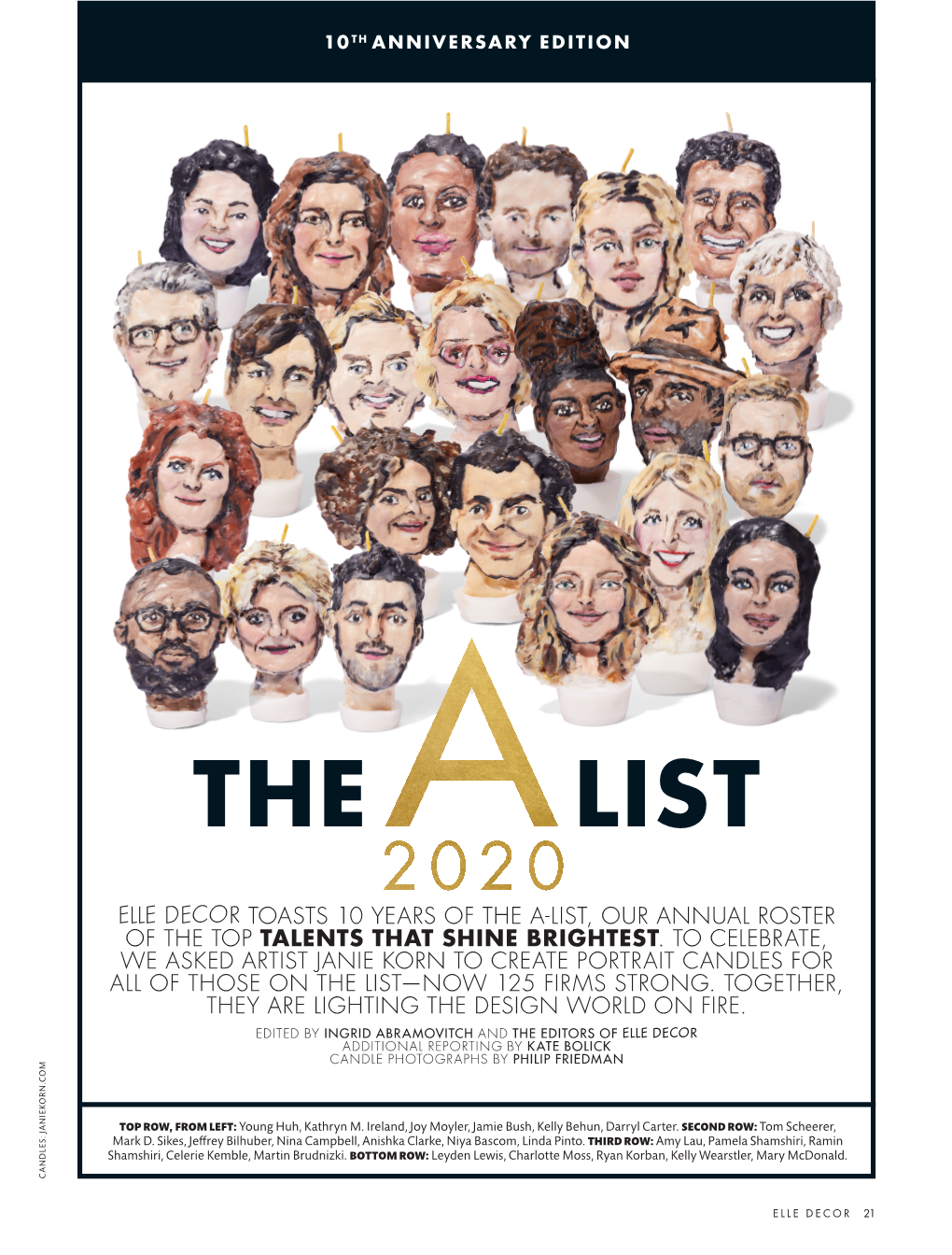 Elle Decor June 2020 the A-List 10Th Anniversary