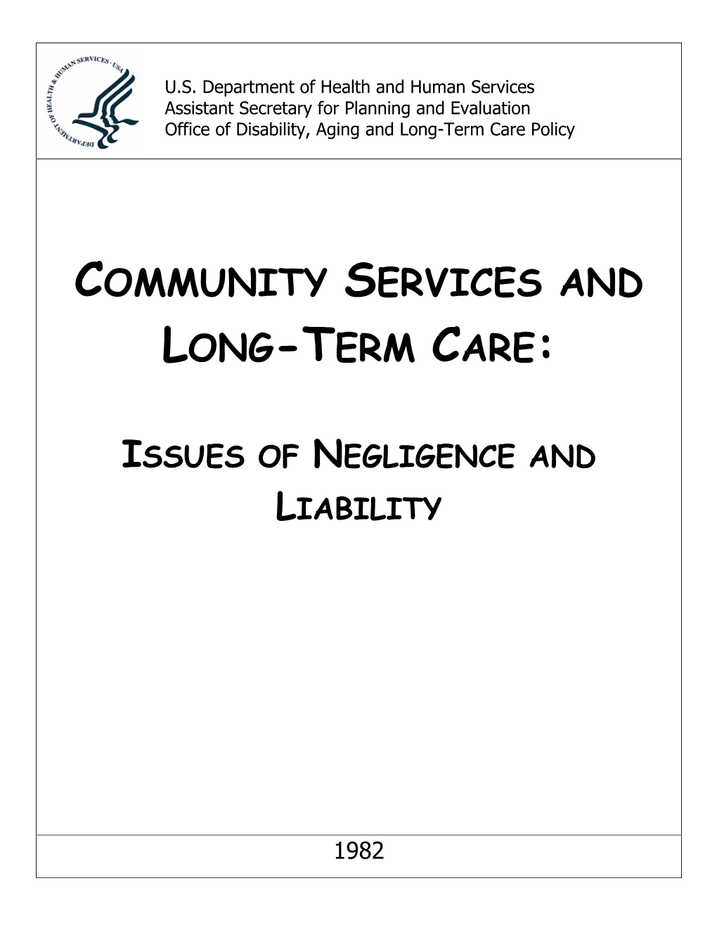 Community Services and Long-Term Care
