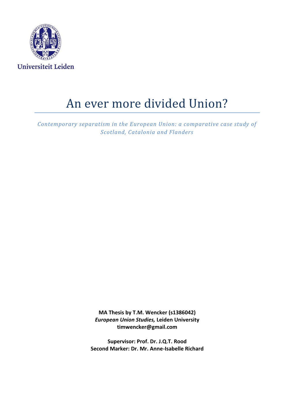 An Ever More Divided Union?