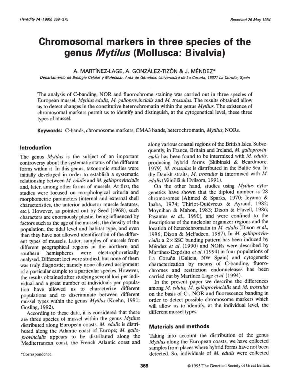 Genus Mytilus (Moflusca: Bivalvia)
