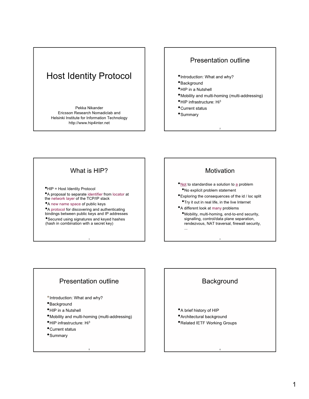 Host Identity Protocol