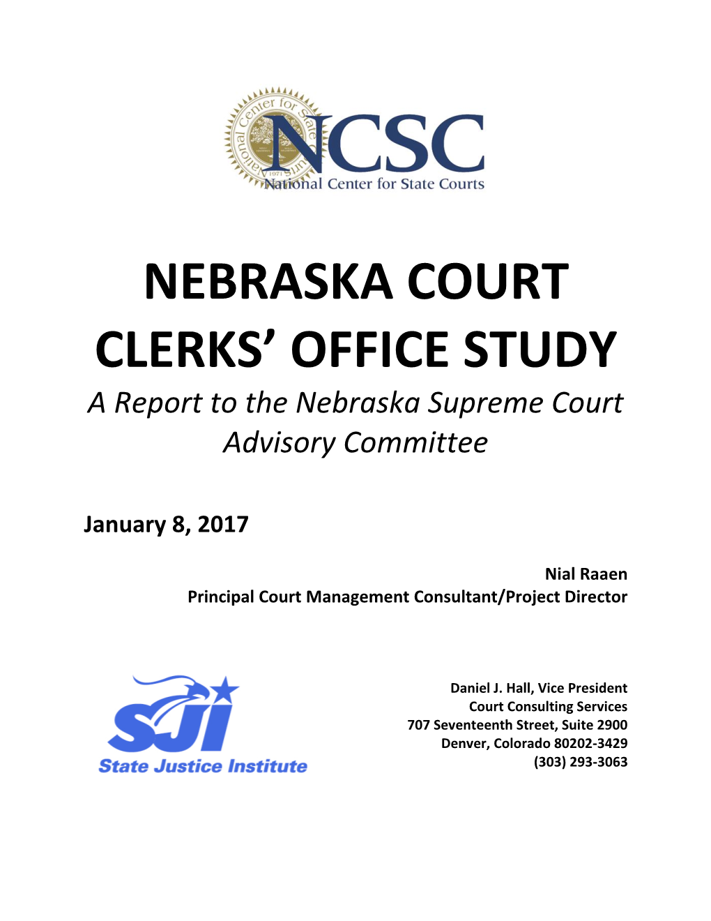 Nebraska Court Clerks' Office Study