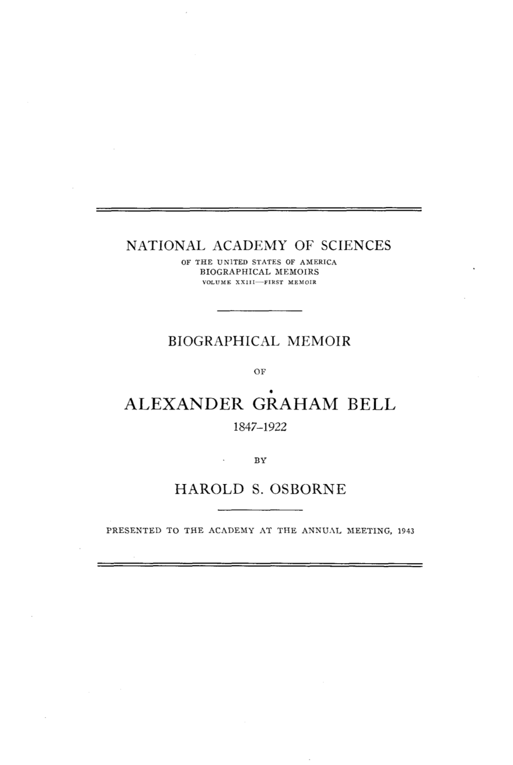 Alexander Graham Bell 1847-1922