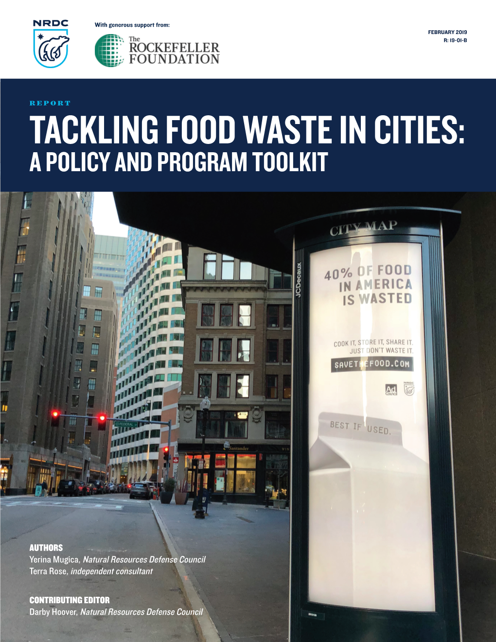 Tackling Food Waste in Cities: a Policy and Program Toolkit