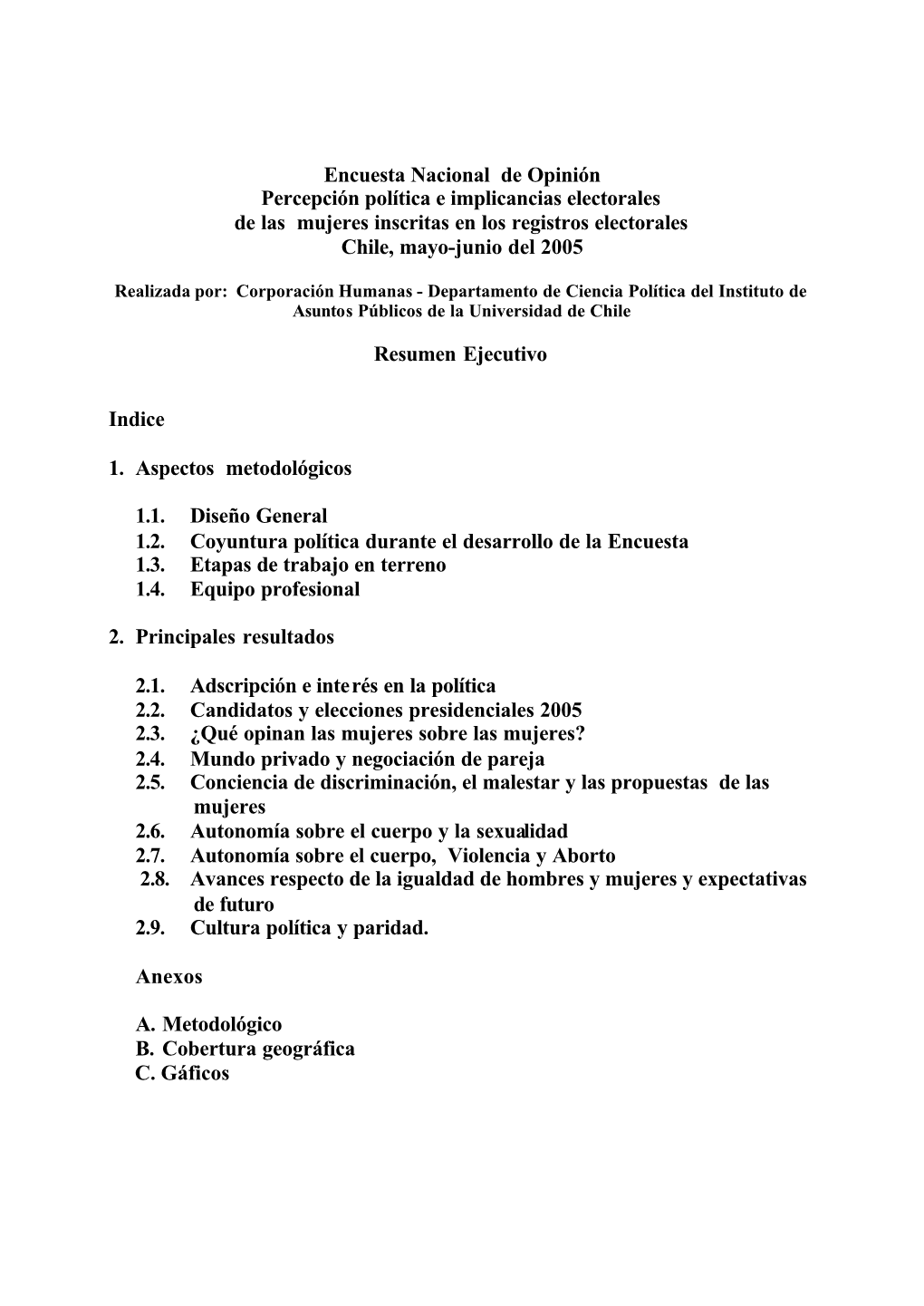 Informe Final Encuesta Humanas